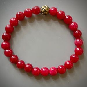 Red Jade Handcrafted Bead Bracelet